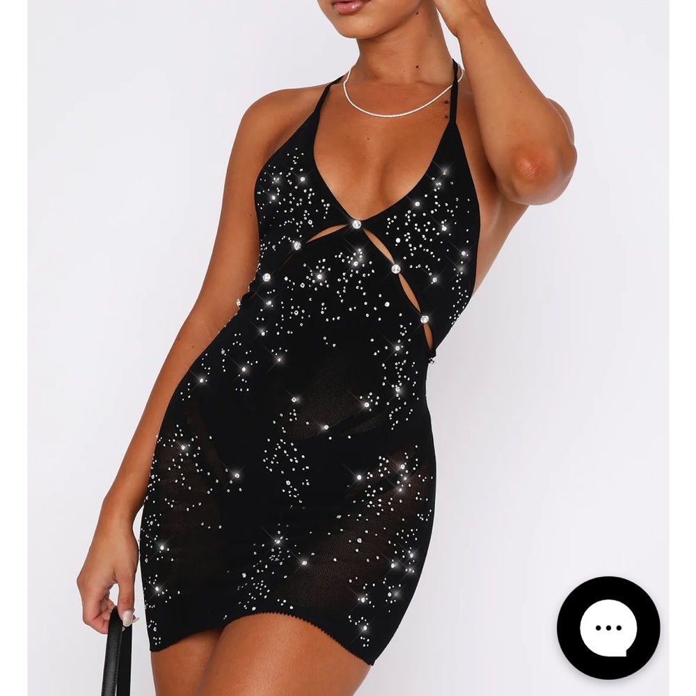 COPY - WHITE FOX MINI DIAMANTÉ DRESS